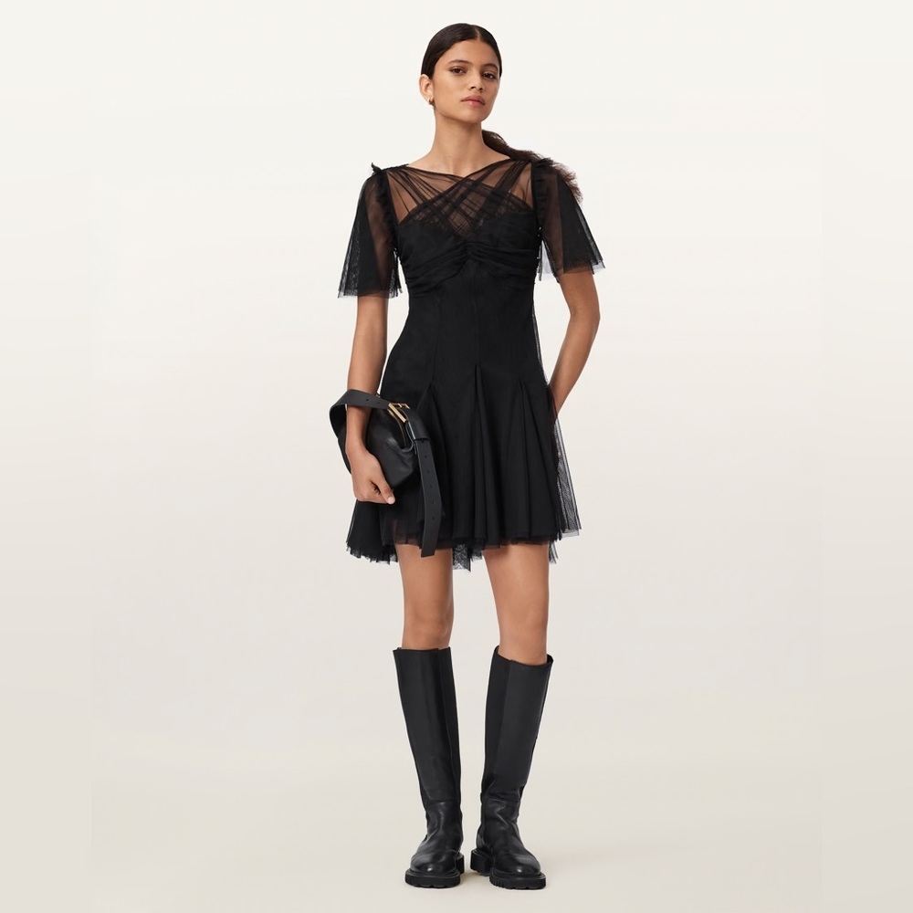 Lovely! Allsaints Madi Tulle dress black size 4